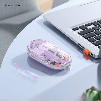 Hoco GM35 Magnetic Silent Transparent Cover Wireless Mouse (BT + 2.4G Dual-Mode) – IBRELIA™