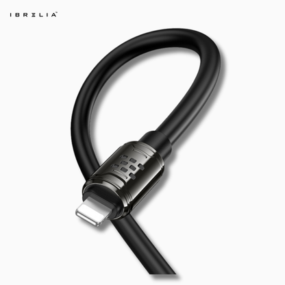 HOCO U143 Joy Ultra-Thick 2.4A Zinc Alloy Charging Data Cable for iPhone | IBRELIA™