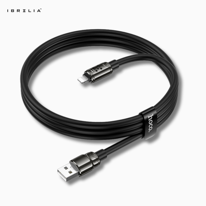 HOCO U143 Joy Ultra-Thick 2.4A Zinc Alloy Charging Data Cable for iPhone | IBRELIA™