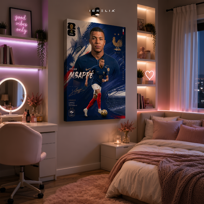 Kylian Mbappé France FIFA World Cup 2026 Wrapped Frame Wall Art | IBRELIA™