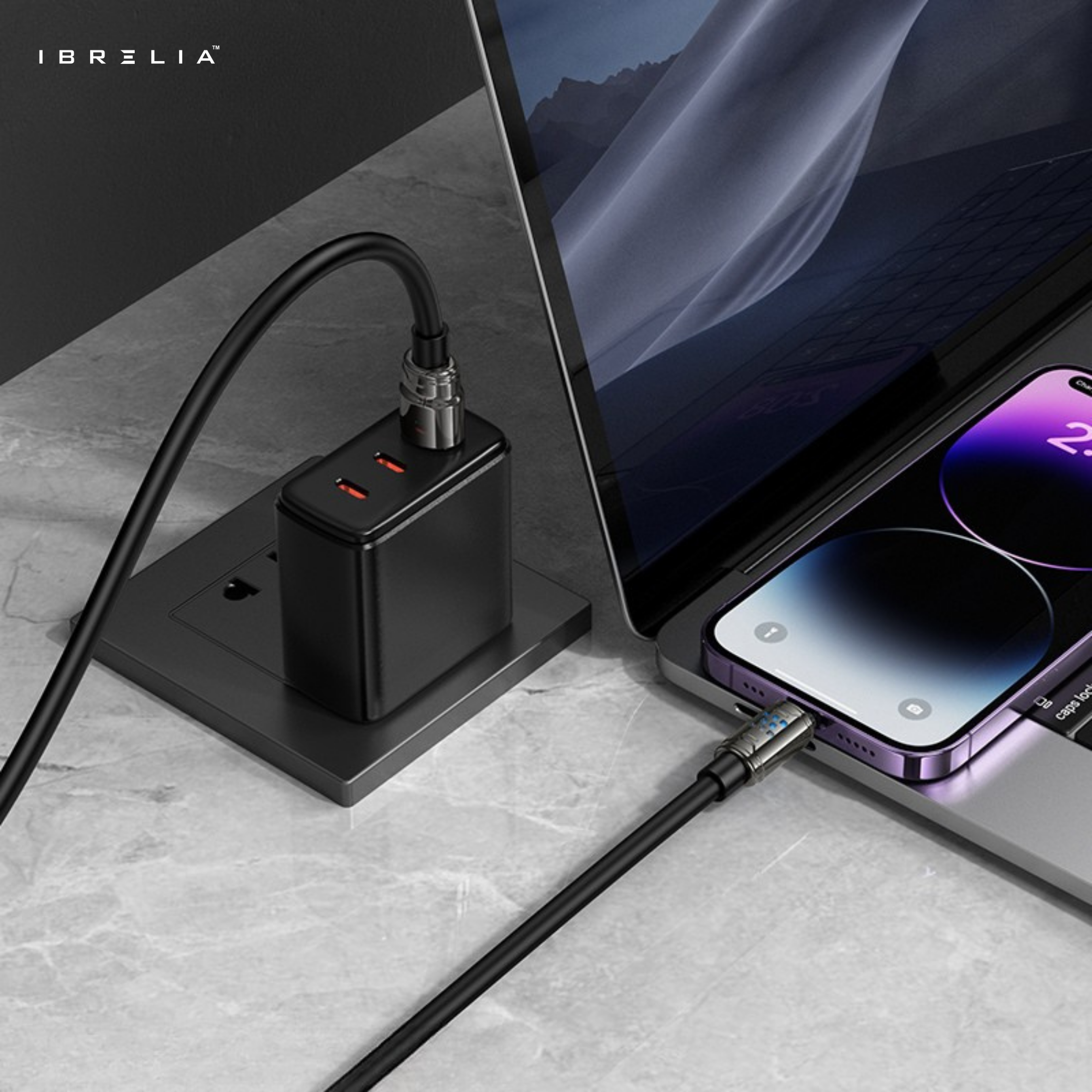 HOCO U143 Joy Ultra-Thick 2.4A Zinc Alloy Charging Data Cable for iPhone | IBRELIA™