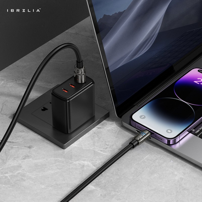 HOCO U143 Joy Ultra-Thick 2.4A Zinc Alloy Charging Data Cable for iPhone | IBRELIA™