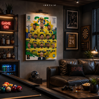 Brazil FIFA World Cup 2026 Team Wall Art – Neymar Jr Football Poster | IBRELIA™
