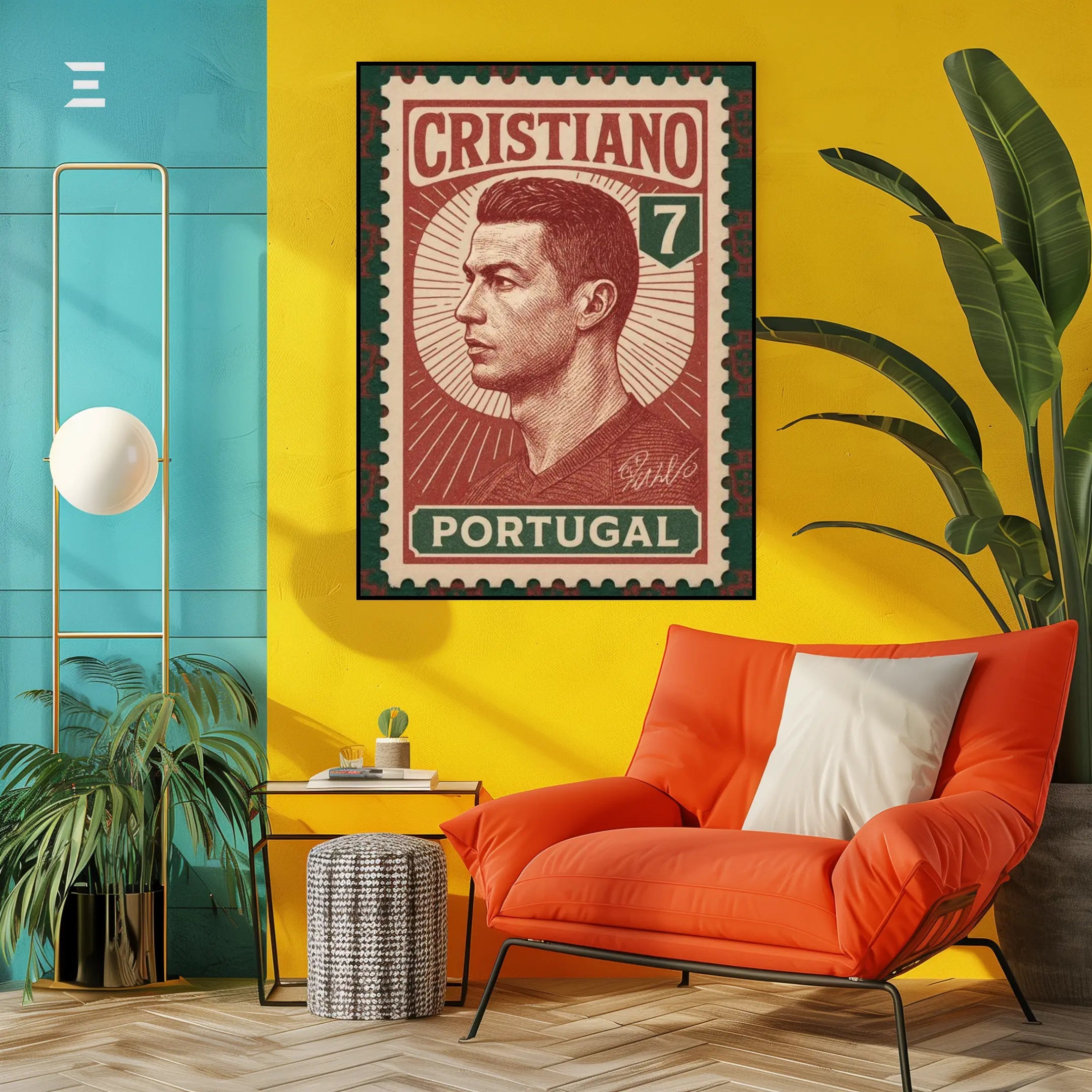 Cristiano Ronaldo Resin Wall Art – “Portugal Stamp” Edition | IBRELIA IBRELIA