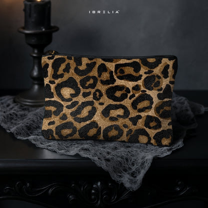 Classic Leopard Print Makeup & Pencil Pouch – Neutral Animal Pattern Organizer – IBRELIA™