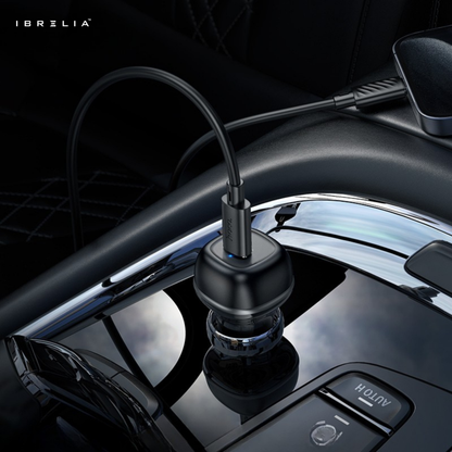 HOCO Z58 Rank Single Port PD30W Car Charger Set – 30W USB-C Fast Charger + 1m C to iPhone Cable | IBRELIA™