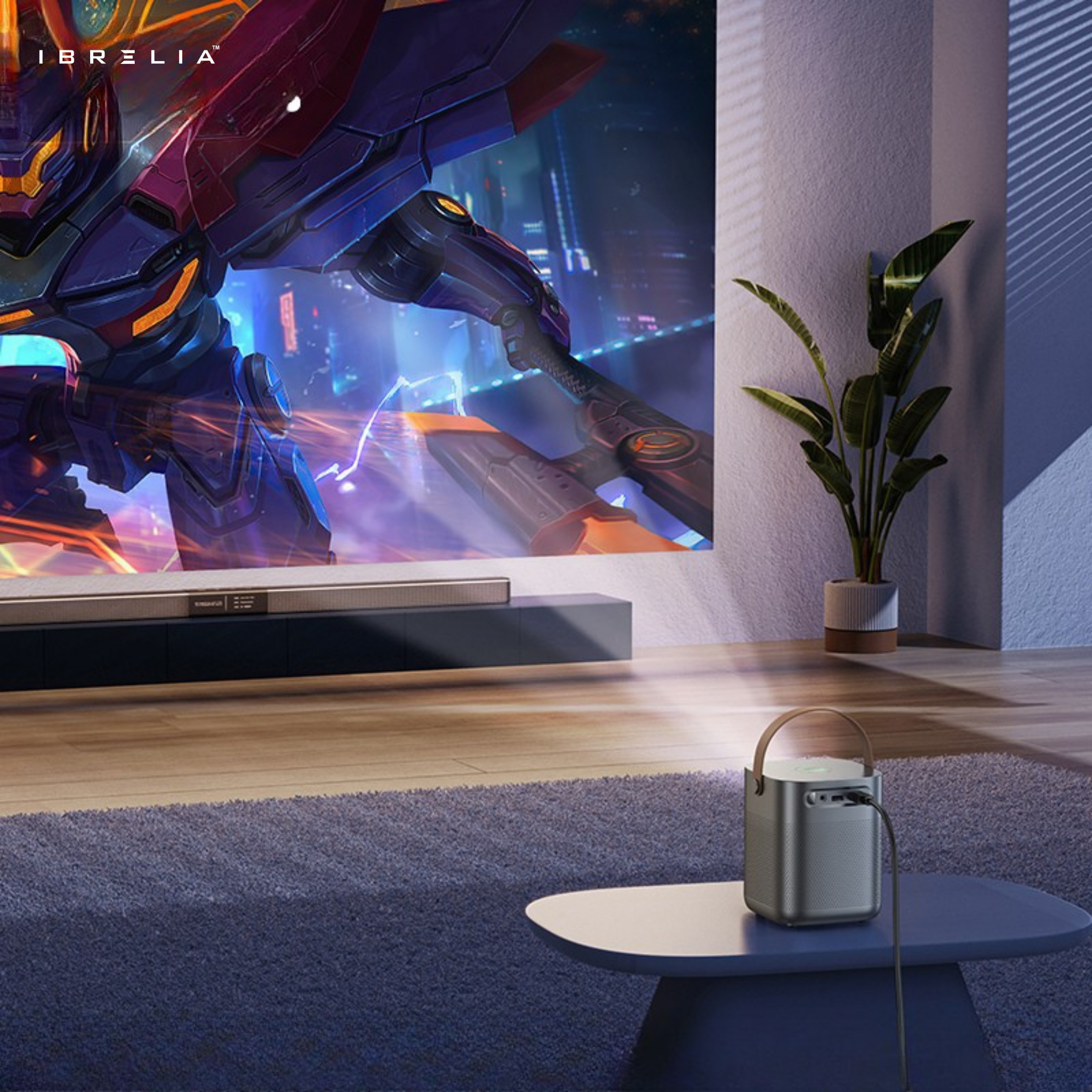 HOCO DT4 Smart Full Auto-Focus Projector (720P Android Version) | 190 ANSI | Auto Keystone | WiFi 2.4/5G | IBRELIA™