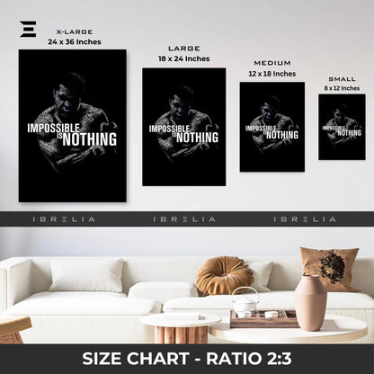 Muhammad Ali Resin Wall Art – Impossible Is Nothing Edition | IBRELIA IBRELIA