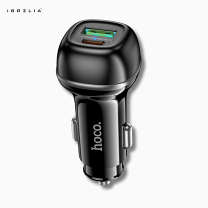 HOCO Z58A Rank 48W Dual Port Car Charger – PD30W + QC3.0 Fast Charging | IBRELIA™