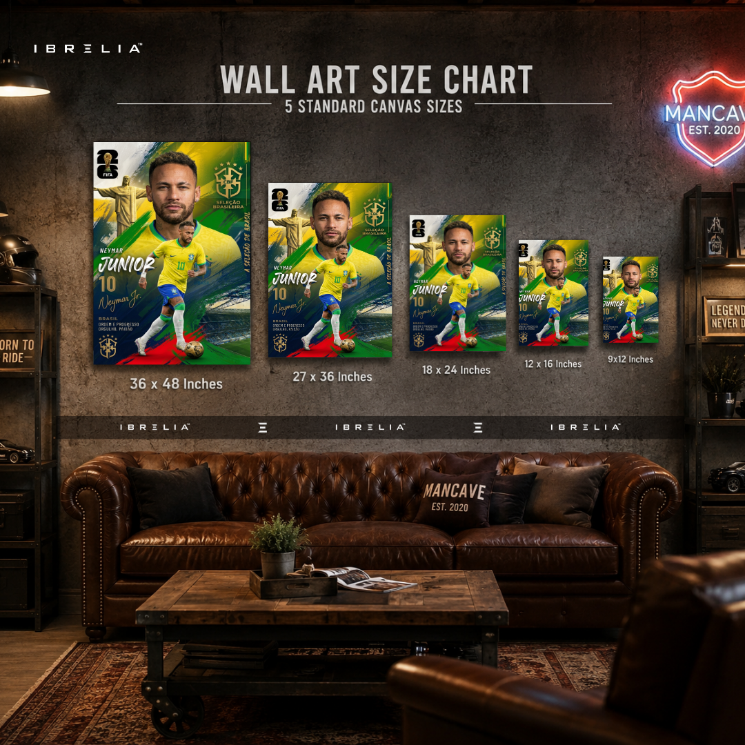 Neymar Jr Brazil FIFA World Cup 2026 Wrapped Frame Wall Art | IBRELIA™