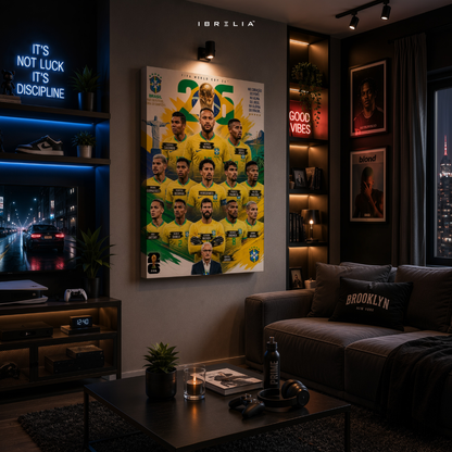 Brazil FIFA World Cup 2026 Team Wall Art – Neymar Jr Football Poster | IBRELIA™
