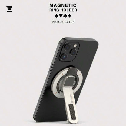 Magnetic Ring Phone Holder – 360° Rotating Stand & Grip IBRELIA