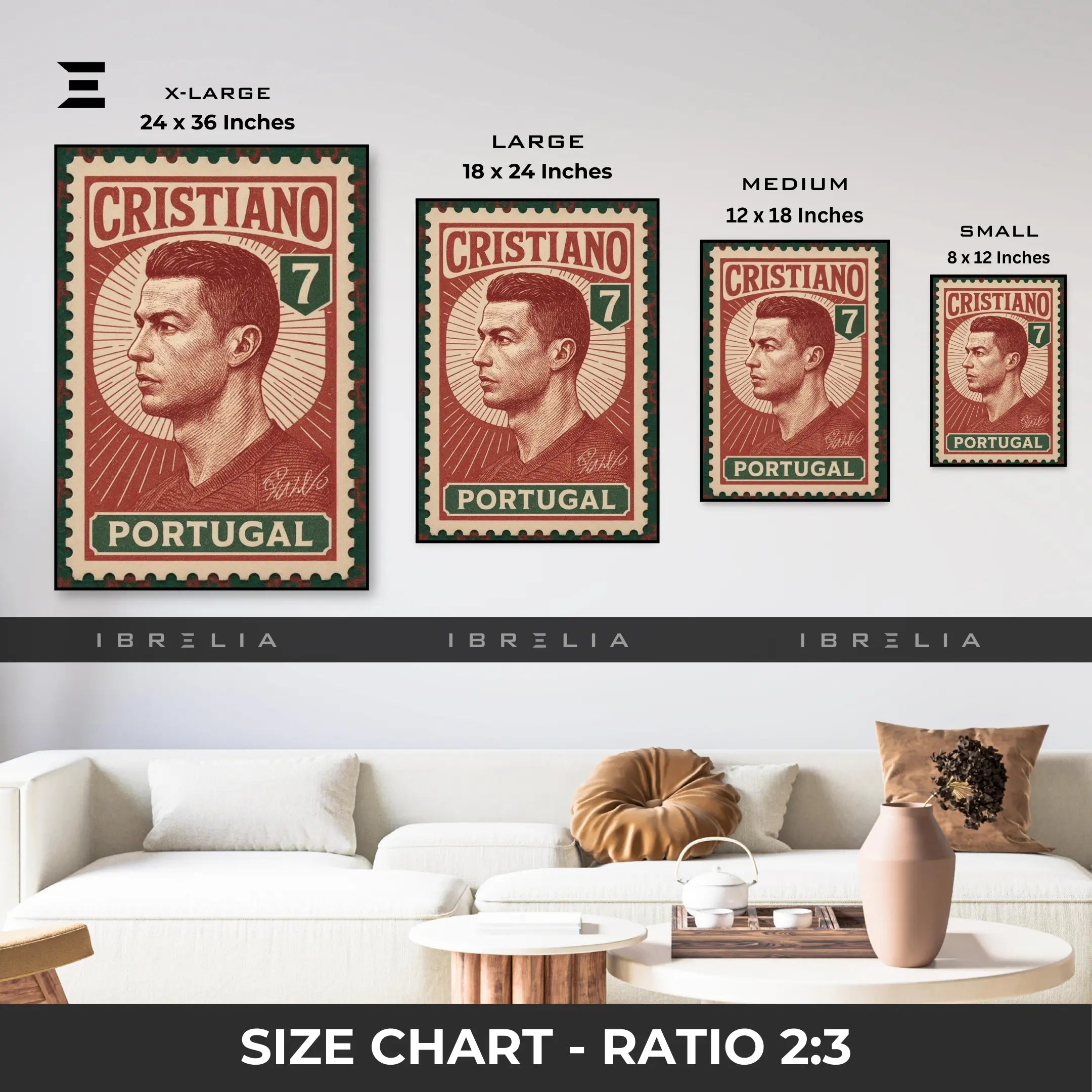 Cristiano Ronaldo Resin Wall Art – “Portugal Stamp” Edition | IBRELIA IBRELIA
