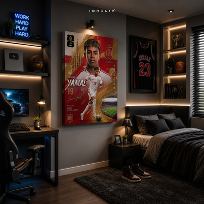Lamine Yamal Spain FIFA World Cup 2026 Wrapped Frame Wall Art | IBRELIA™