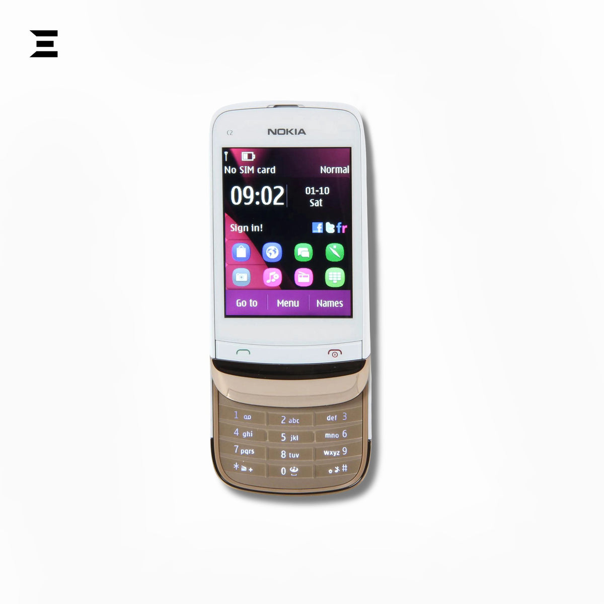 Nokia C2-03 Touch & Type | Brand New | Rose Gold & White Dual SIM Slider Phone | Complete Box with Accessories