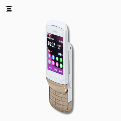 Nokia C2-03 Touch & Type | Brand New | Rose Gold & White Dual SIM Slider Phone | Complete Box with Accessories