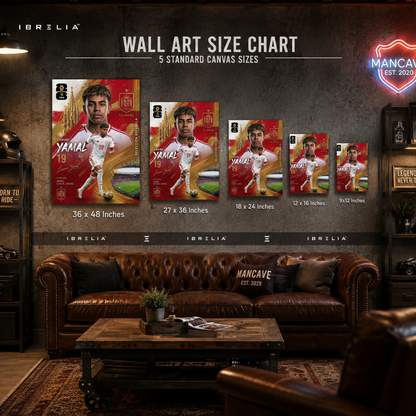 Lamine Yamal Spain FIFA World Cup 2026 Wrapped Frame Wall Art | IBRELIA™