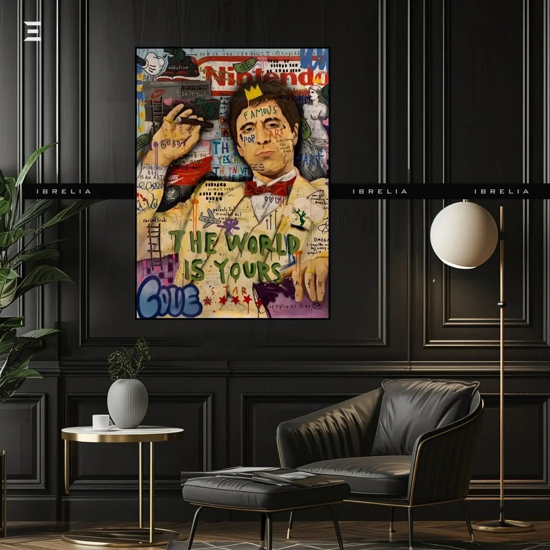 Scarface Graffiti Pop Art Resin Wall Art – “The World Is Yours” Collectible | IBRELIA IBRELIA