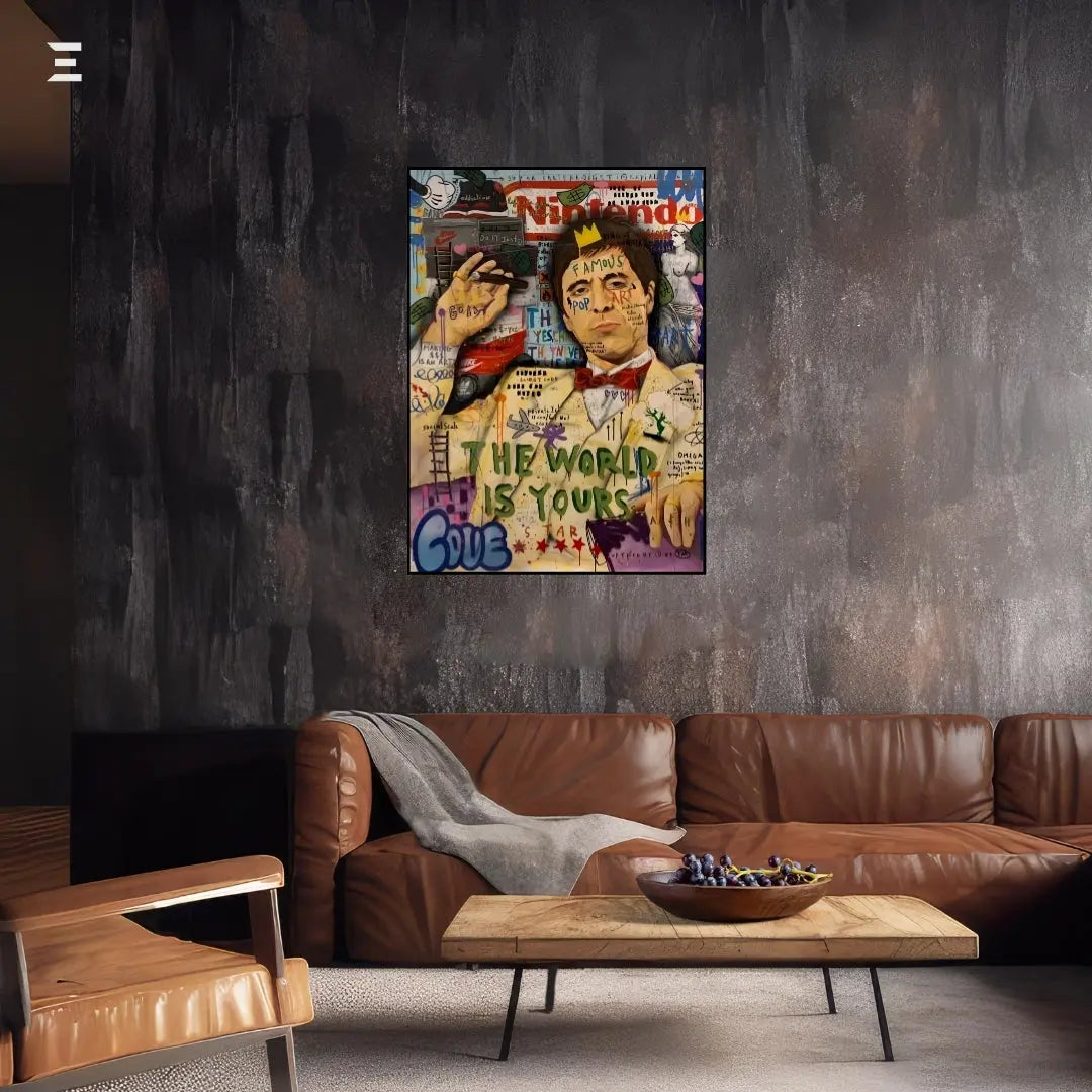 Scarface Graffiti Pop Art Resin Wall Art – “The World Is Yours” Collectible | IBRELIA IBRELIA