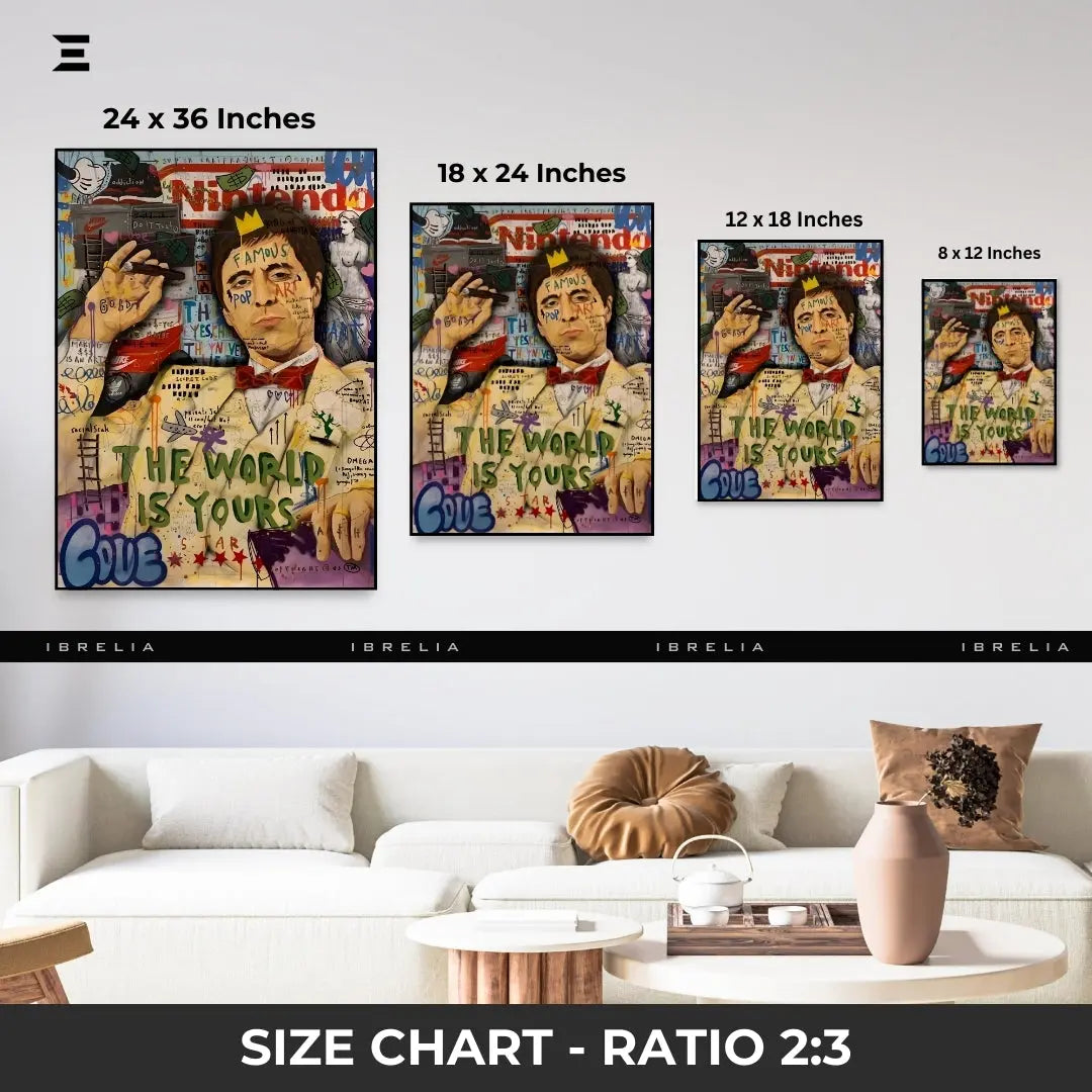 Scarface Graffiti Pop Art Resin Wall Art – “The World Is Yours” Collectible | IBRELIA IBRELIA