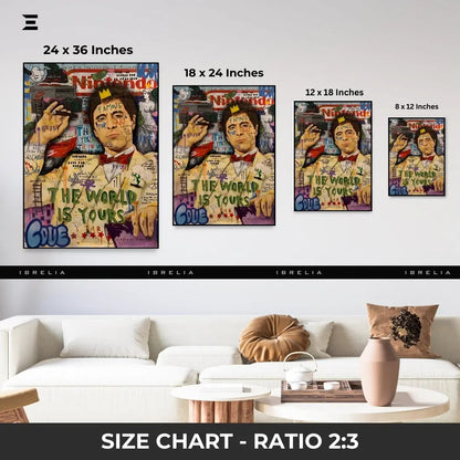 Scarface Graffiti Pop Art Resin Wall Art – “The World Is Yours” Collectible | IBRELIA IBRELIA