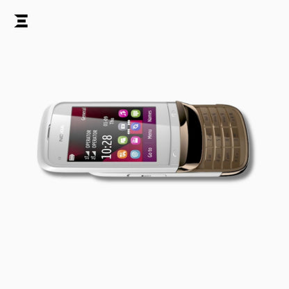 Nokia C2-03 Touch & Type | Brand New | Rose Gold & White Dual SIM Slider Phone | Complete Box with Accessories