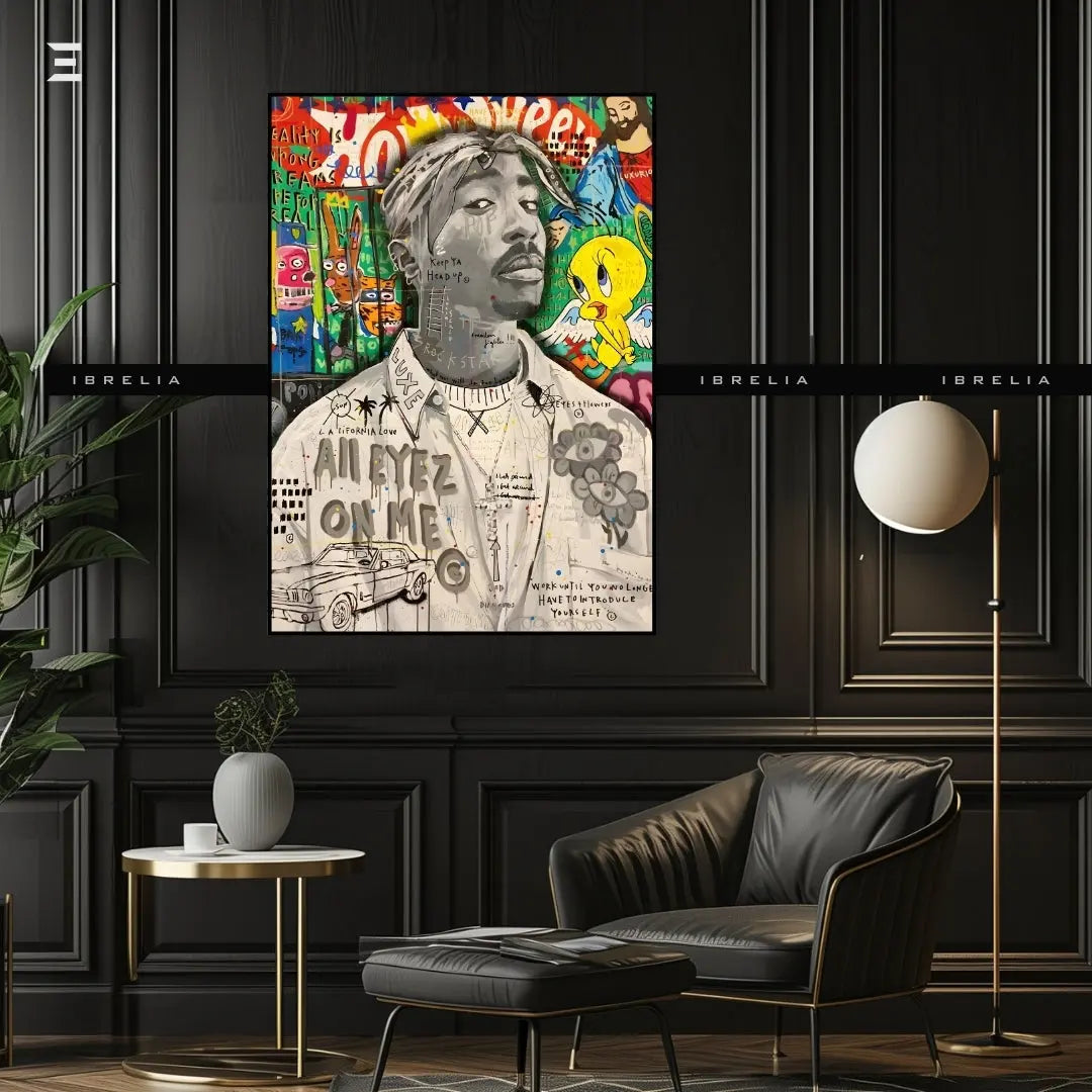 Tupac “All Eyez On Me” Graffiti Pop Art Resin Wall Art – Collectible | IBRELIA IBRELIA