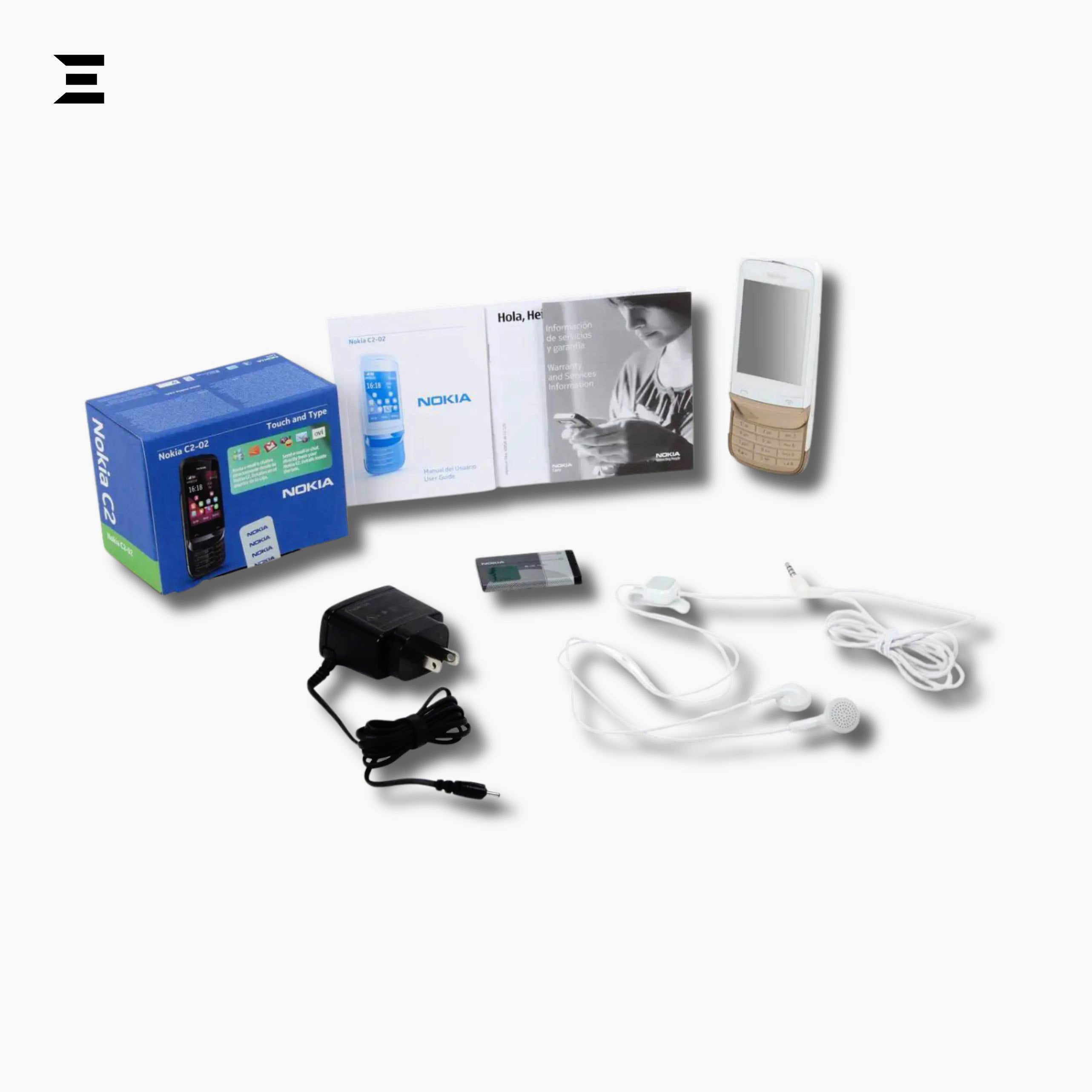 Nokia C2-03 Touch & Type | Brand New | Rose Gold & White Dual SIM Slider Phone | Complete Box with Accessories