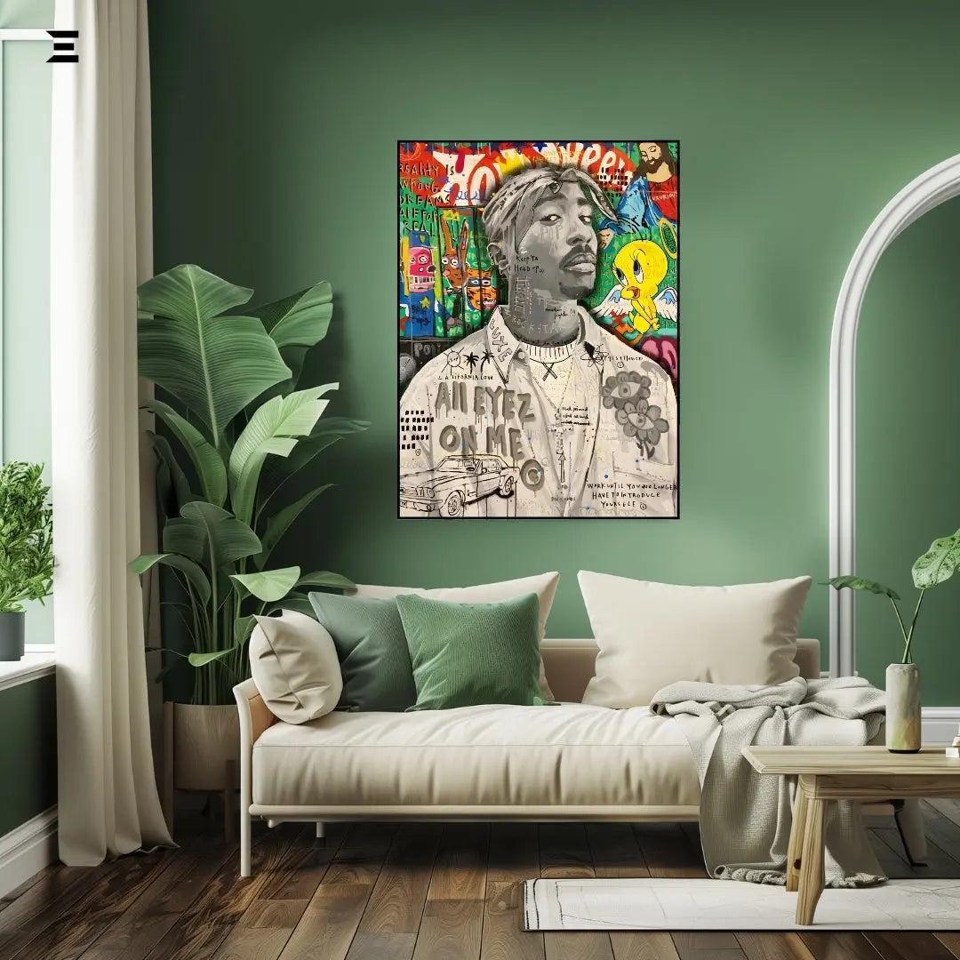 Tupac “All Eyez On Me” Graffiti Pop Art Resin Wall Art – Collectible | IBRELIA IBRELIA