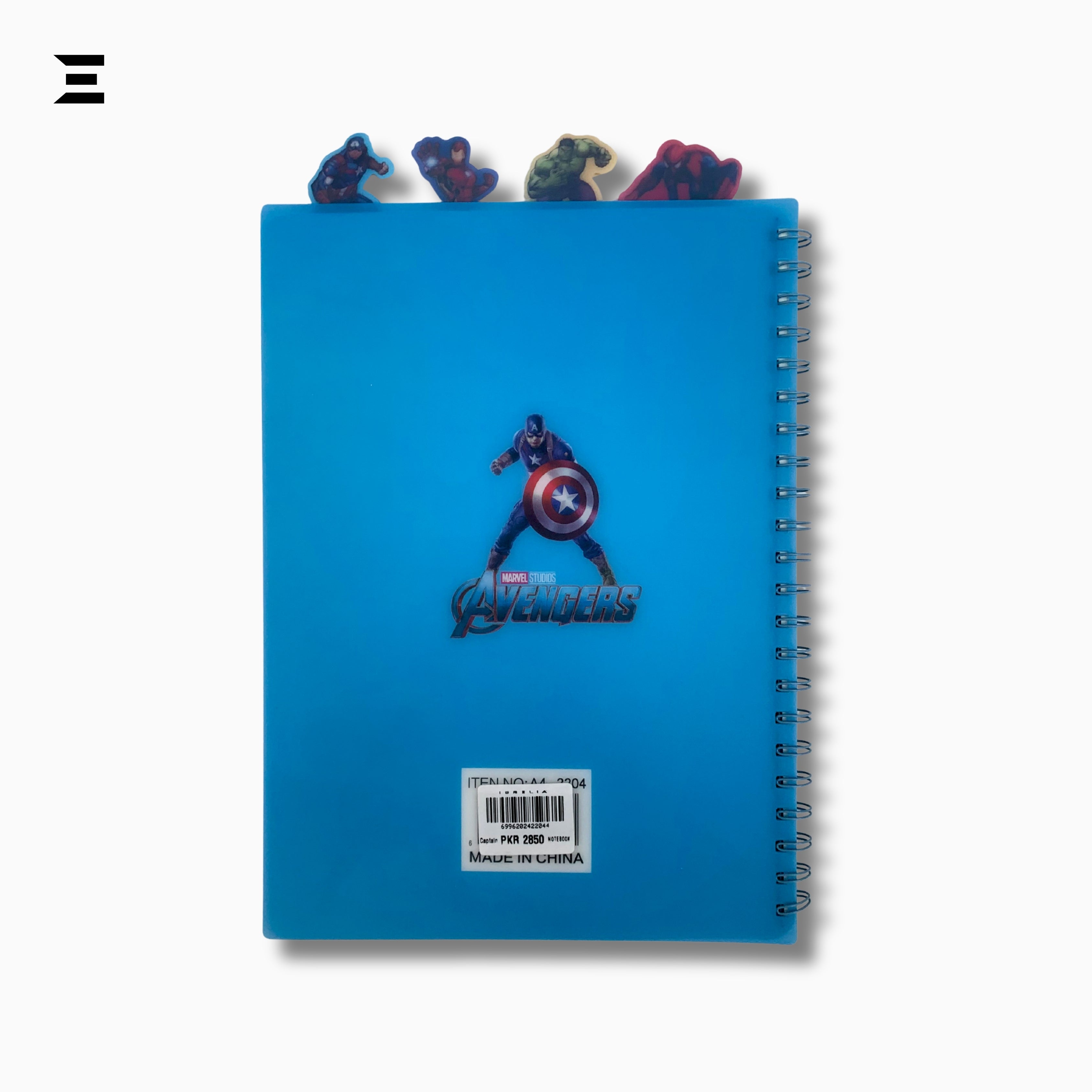Marvel Avengers A4 Spiral Notebook | Holographic Print Cover | Superhero Lined Journal with Character Tabs | IBRELIA™ IBRELIA