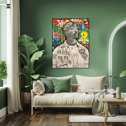 Tupac “All Eyez On Me” Graffiti Pop Art Resin Wall Art – Collectible | IBRELIA IBRELIA