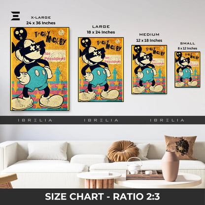 Tricky Mickey Resin Wall Art – Pop Art Street Style | IBRELIA IBRELIA
