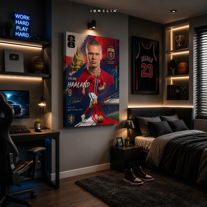 Erling Haaland Norway FIFA World Cup 2026 Wrapped Frame Wall Art | IBRELIA™