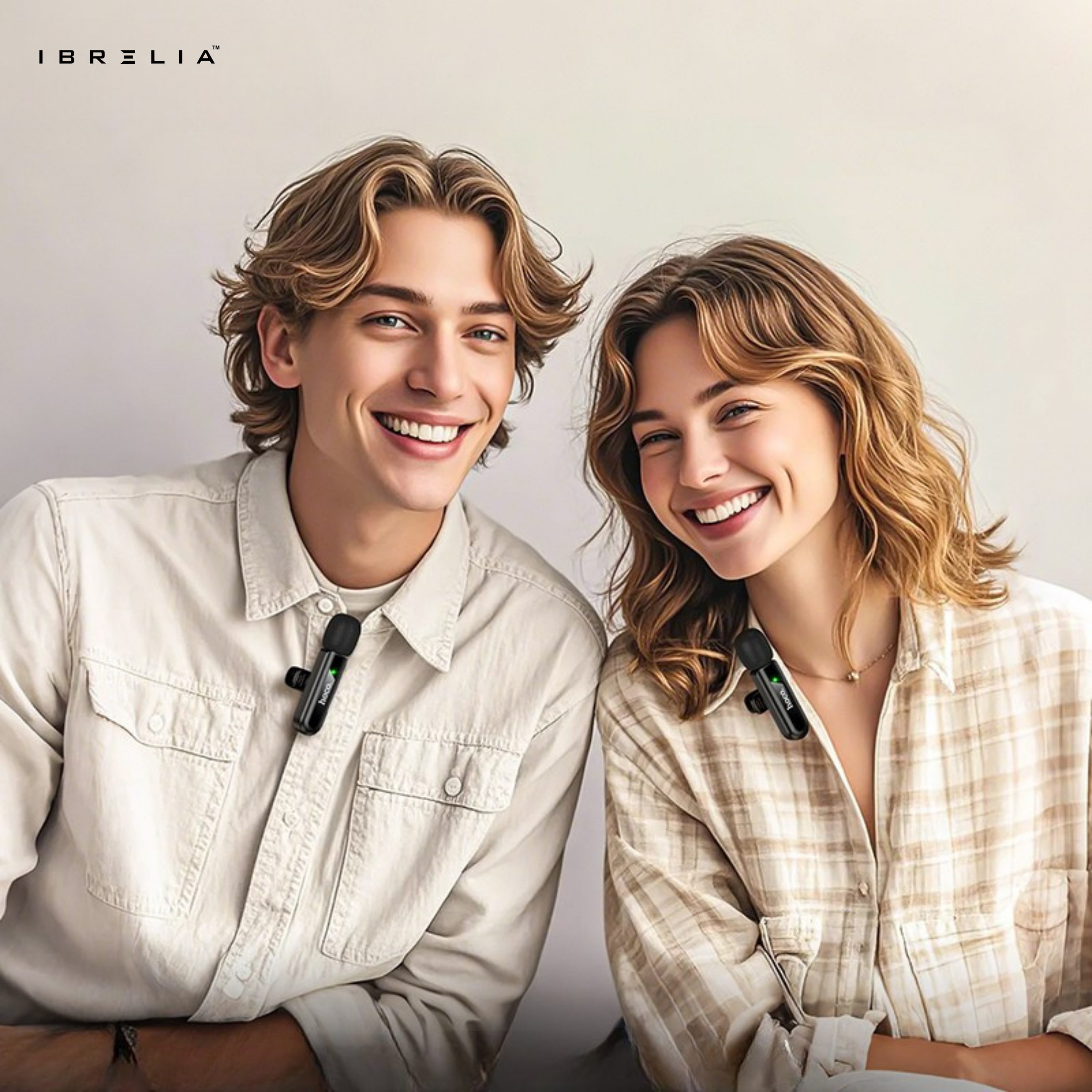 HOCO L20A Dual-Mic Wireless Mini Digital Microphone (Type-C + Lightning) | IBRELIA™