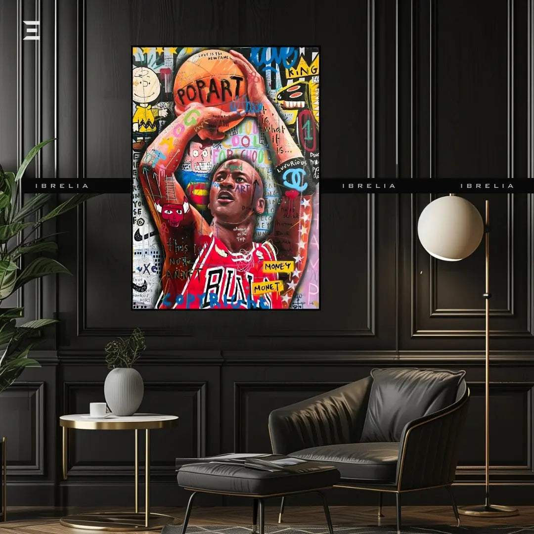 Michael Jordan Graffiti Pop Art Resin Wall Art – Basketball Legend | IBRELIA IBRELIA