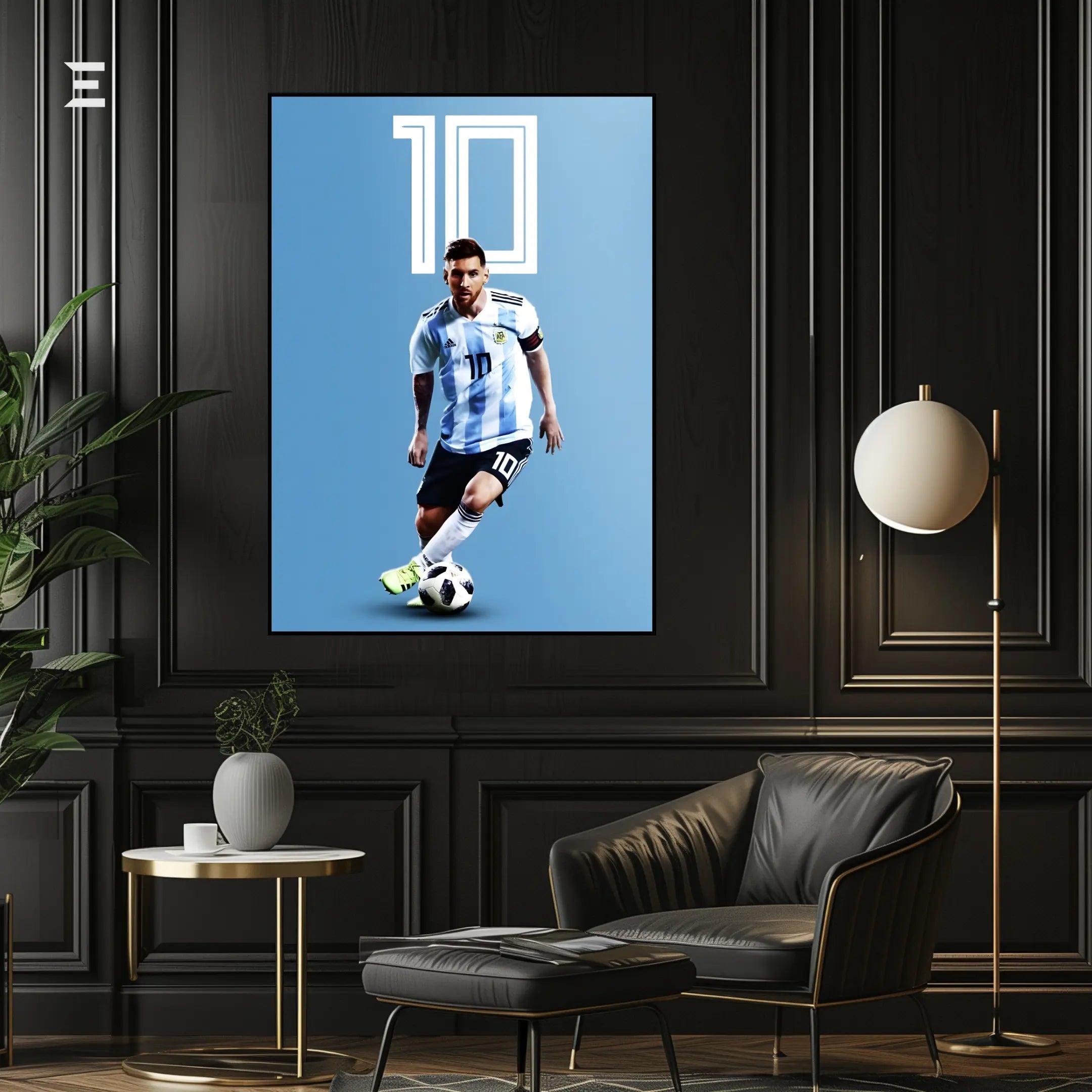 Lionel Messi Argentina No.10 Resin Wall Art | IBRELIA IBRELIA