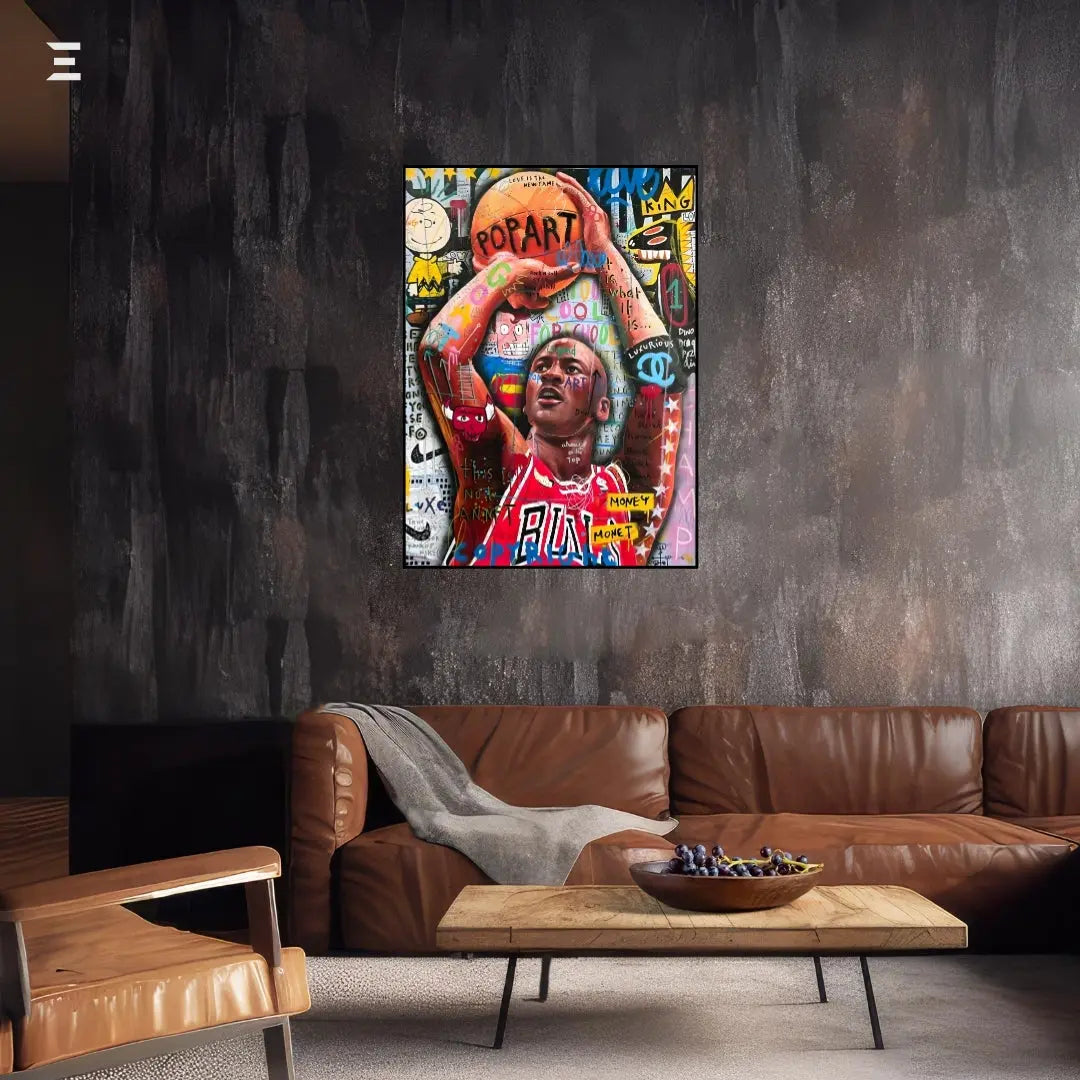 Michael Jordan Graffiti Pop Art Resin Wall Art – Basketball Legend | IBRELIA IBRELIA