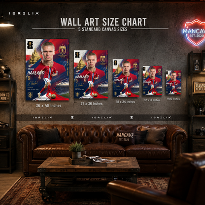 Erling Haaland Norway FIFA World Cup 2026 Wrapped Frame Wall Art | IBRELIA™