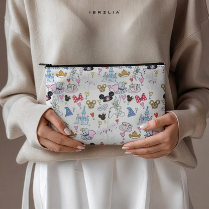 Fairytale Magic Icons Makeup & Pencil Pouch – Double-Sided Print – IBRELIA™