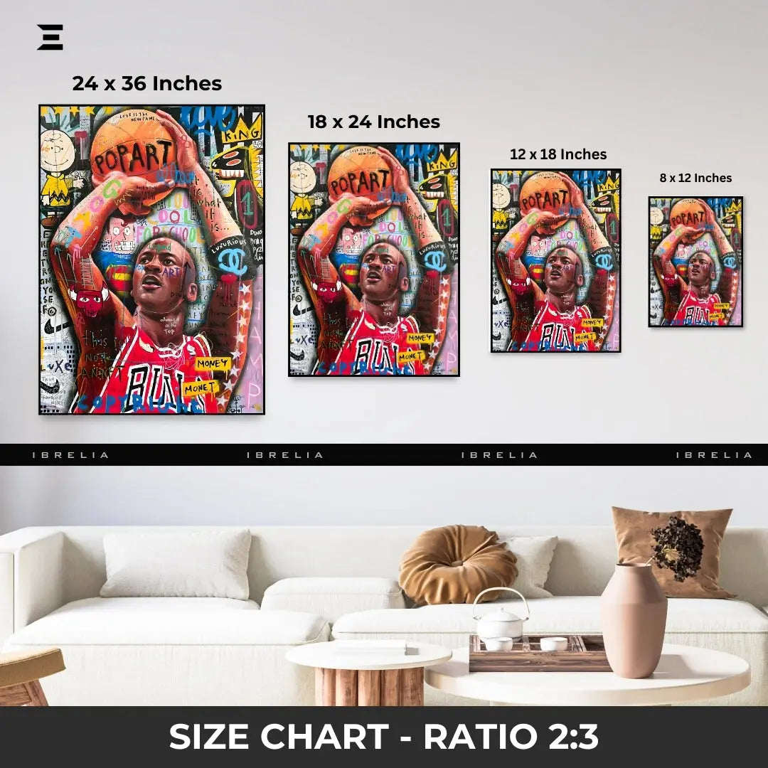 Michael Jordan Graffiti Pop Art Resin Wall Art – Basketball Legend | IBRELIA IBRELIA