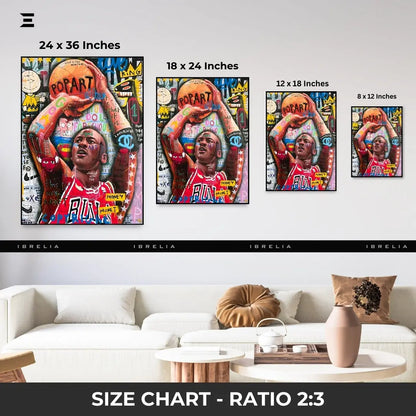 Michael Jordan Graffiti Pop Art Resin Wall Art – Basketball Legend | IBRELIA IBRELIA