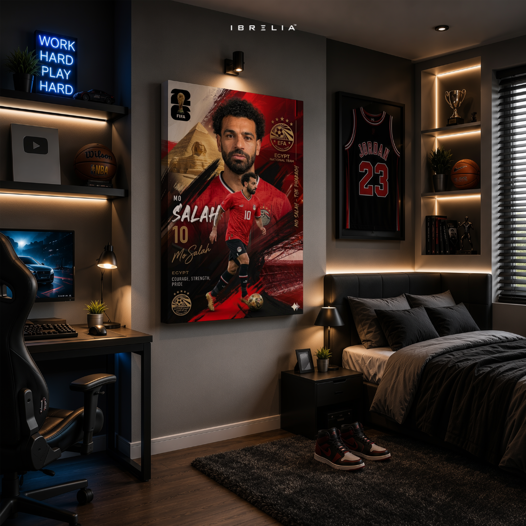 Mohamed Salah Egypt FIFA World Cup 2026 Wrapped Frame Wall Art | IBRELIA™
