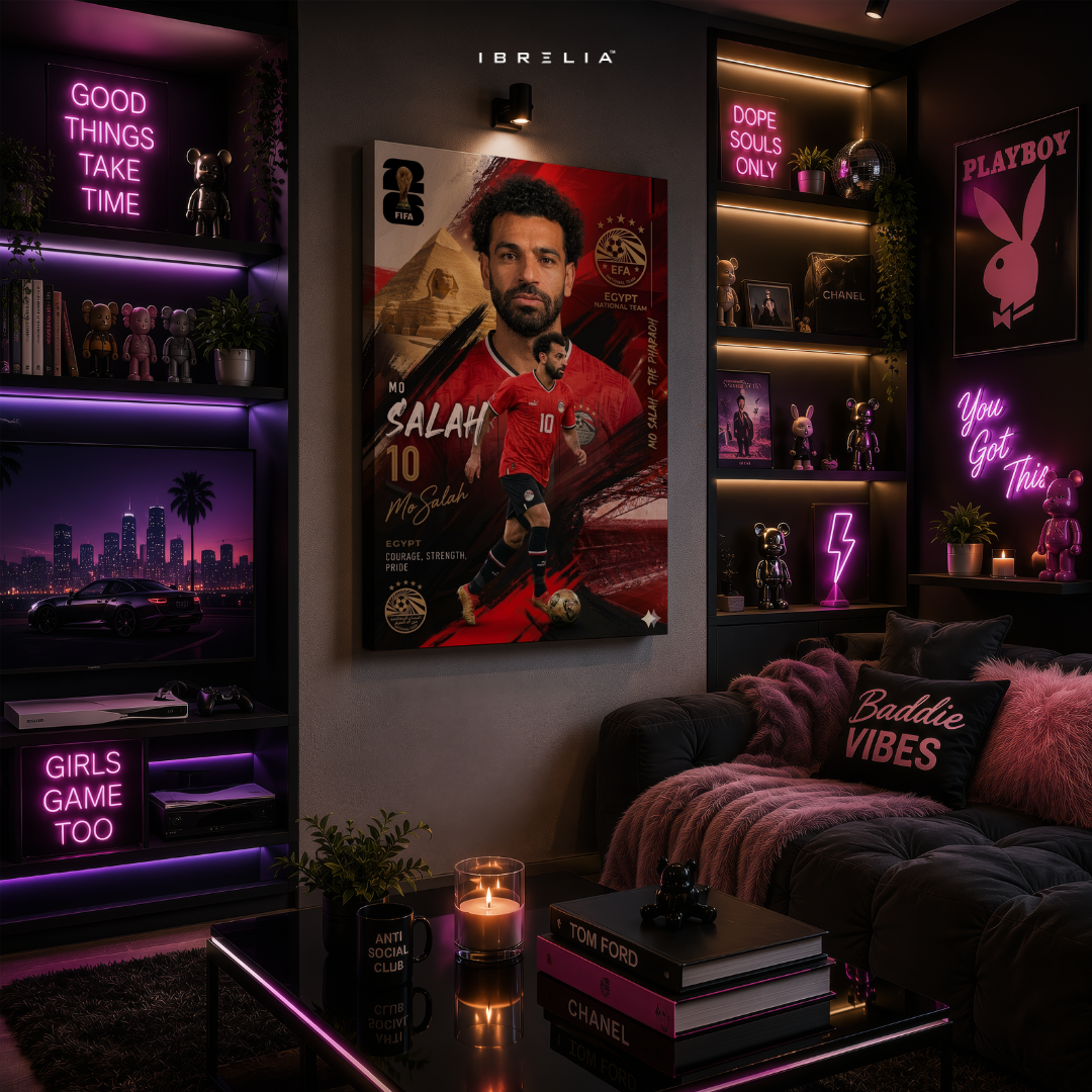 Mohamed Salah Egypt FIFA World Cup 2026 Wrapped Frame Wall Art | IBRELIA™