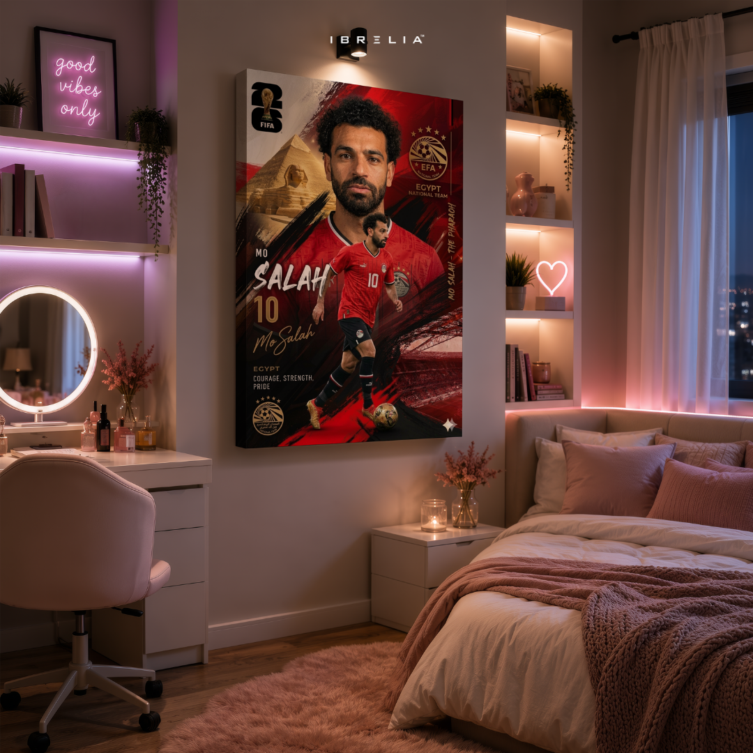 Mohamed Salah Egypt FIFA World Cup 2026 Wrapped Frame Wall Art | IBRELIA™