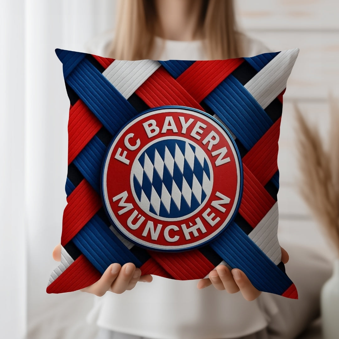 Bayern Munich Football Club Cushion | Premium Jute Fabric | Double-Sided Print | IBRELIA™ IBRELIA