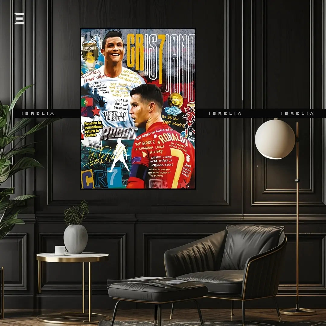 Cristiano Ronaldo Graffiti Resin Wall Art – Pop Art Collectible | IBRELIA IBRELIA