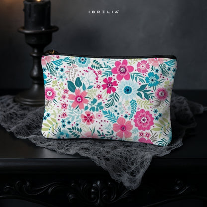 Bloom Garden Floral Makeup & Pencil Pouch – Elegant Botanical Aesthetic Organizer – IBRELIA™