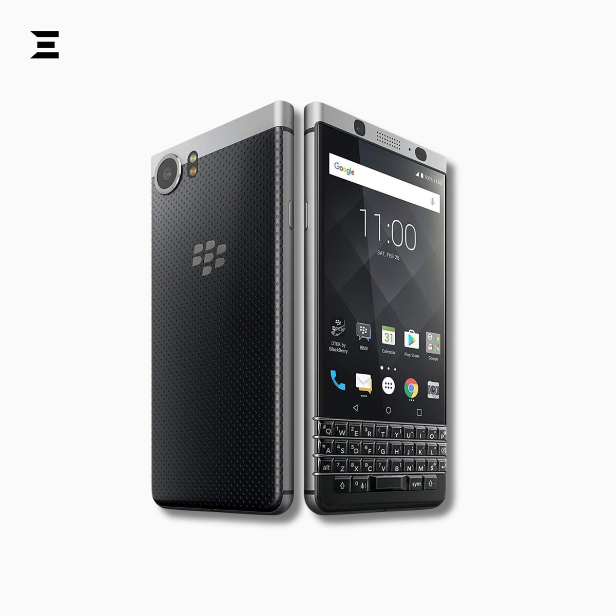 BlackBerry KEYone Silver | Pre-Owned | Original BlackBerry Android Smartphone | Phone Only – No Accessories