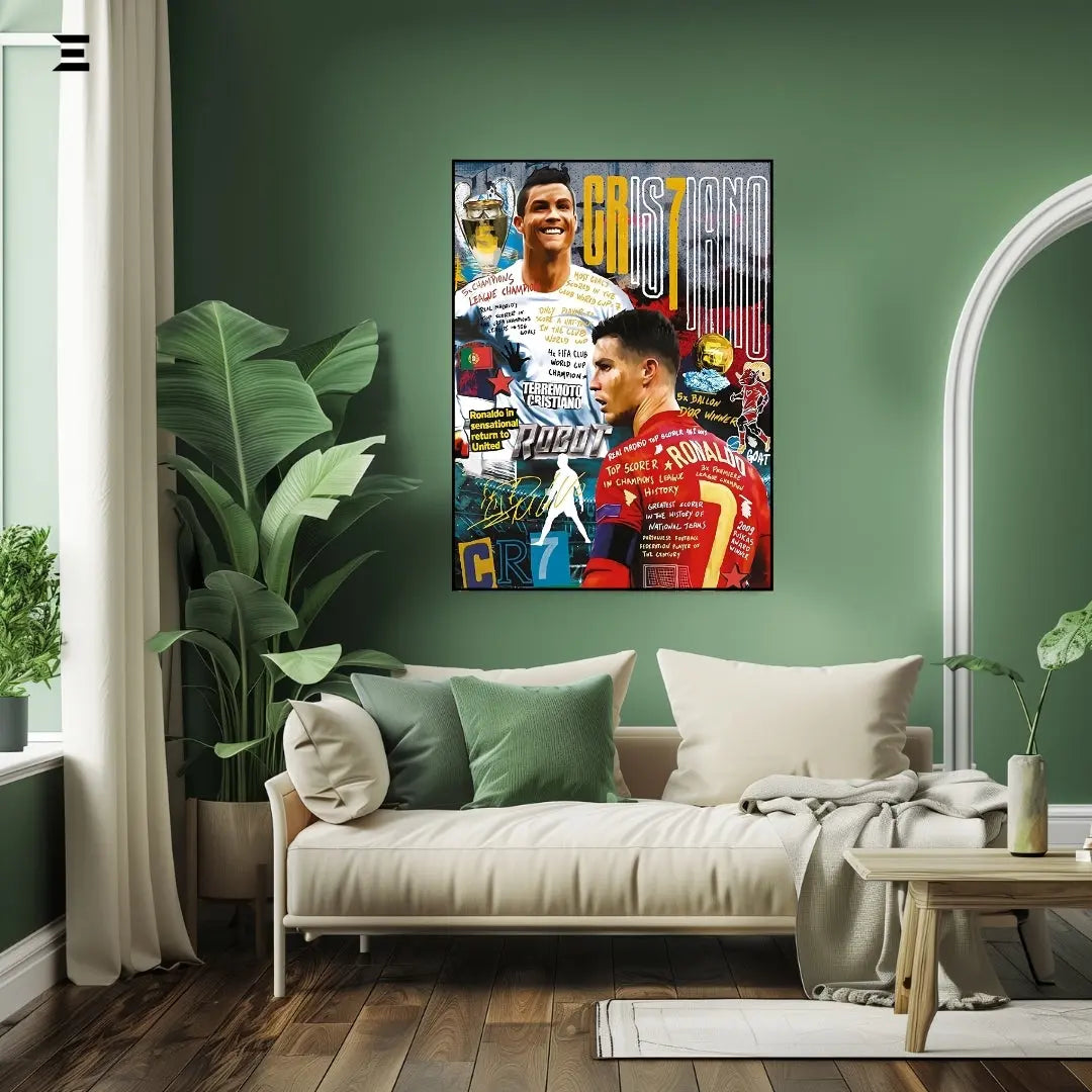 Cristiano Ronaldo Graffiti Resin Wall Art – Pop Art Collectible | IBRELIA IBRELIA