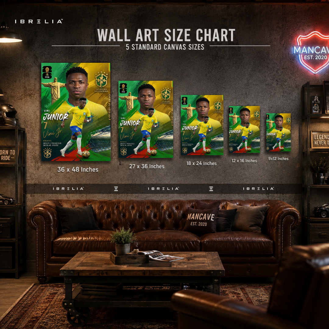 Vinícius Júnior Brazil FIFA World Cup 2026 Wrapped Frame Wall Art | IBRELIA™